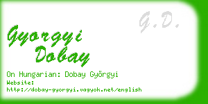 gyorgyi dobay business card